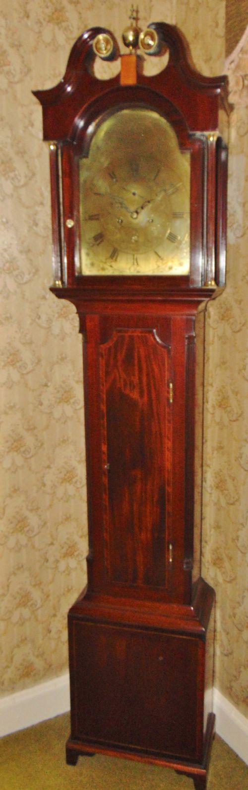 PERTH SCOTTISH GEORGIAN MAHOGANY LONGCASE CLOCK 1800