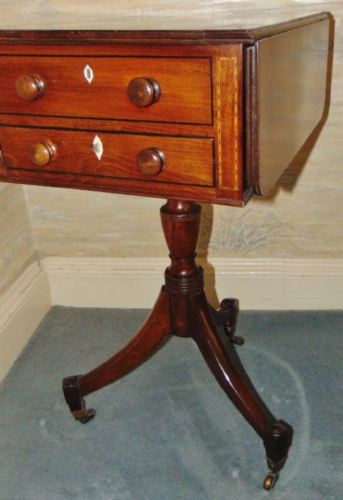 SCOTTUSH GEORGIAN MAHOGANY DROP FLAP TABLE CIRCA 1810 - ADDITIONAL PHOTO 5