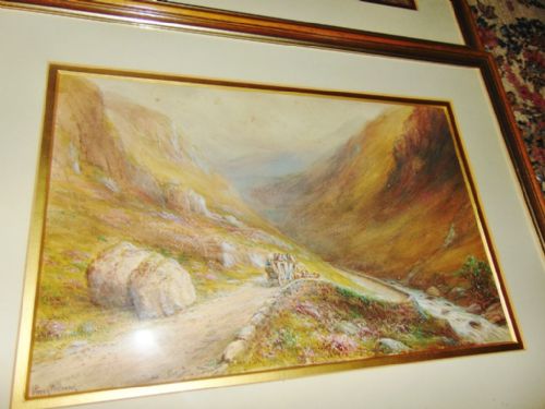 PAIR SCOTTISH VICTORIAN WATERCOLOURS BY HWOLLOAMS CIRCA 1890 - ADDITIONAL PHOTO 1