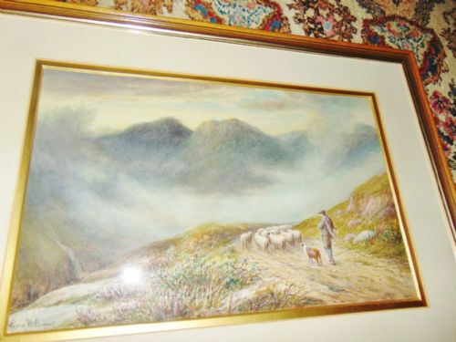 PAIR SCOTTISH VICTORIAN WATERCOLOURS BY HWOLLOAMS CIRCA 1890 - ADDITIONAL PHOTO 2