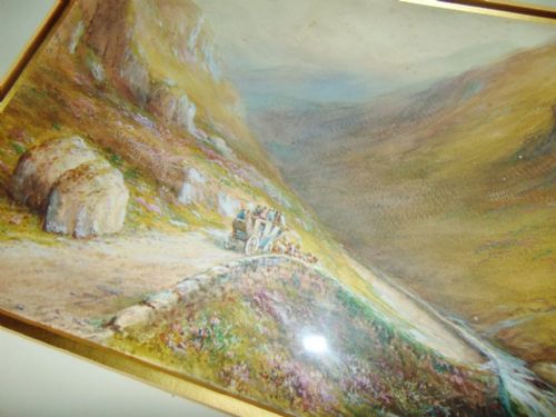 PAIR SCOTTISH VICTORIAN WATERCOLOURS BY HWOLLOAMS CIRCA 1890 - ADDITIONAL PHOTO 3
