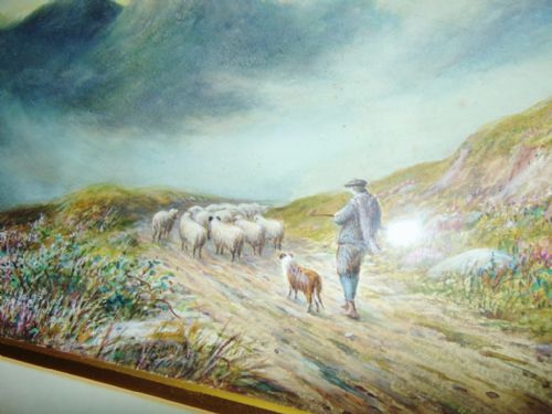PAIR SCOTTISH VICTORIAN WATERCOLOURS BY HWOLLOAMS CIRCA 1890 - ADDITIONAL PHOTO 4