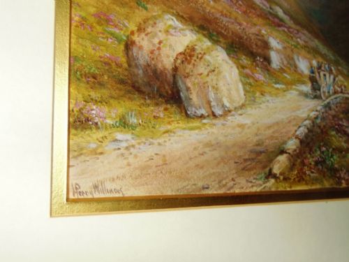 PAIR SCOTTISH VICTORIAN WATERCOLOURS BY HWOLLOAMS CIRCA 1890 - ADDITIONAL PHOTO 5