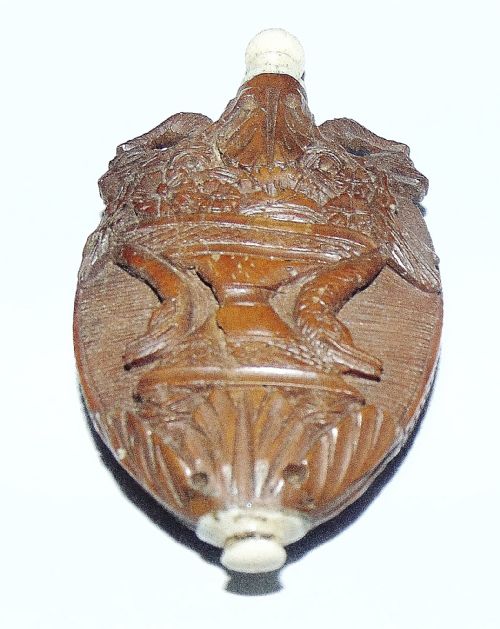 CARVED COQUILLA NUT SCENT BOTTLE CIECA 1830 - ADDITIONAL PHOTO 4