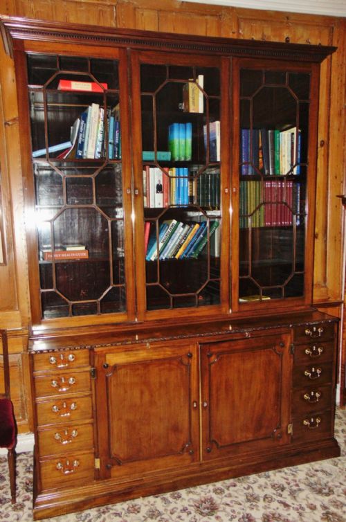 Large Chippendale Mahogany Bookcase, Circa 1760
