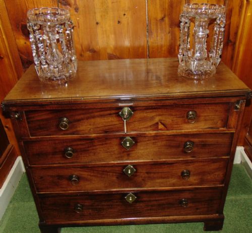 Early Georgian Red Walnut Bachelor Chest Circa 1745