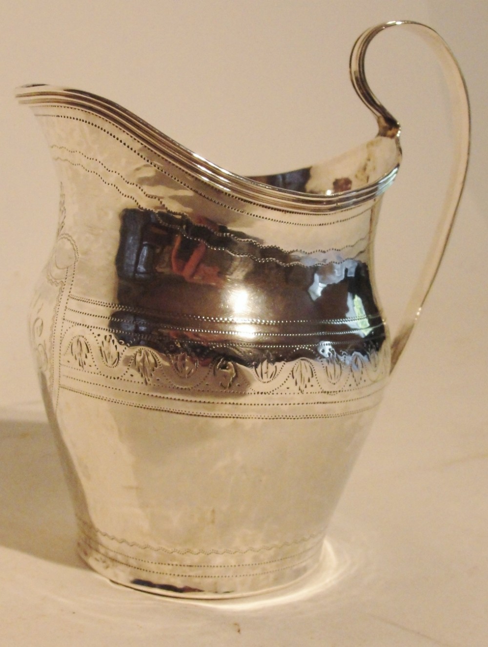 Georgian silver cream jug. 1802