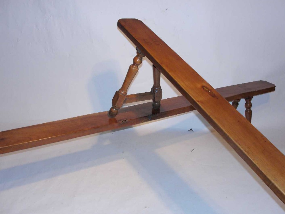 Pair French cherrywood benches. Circa 1795