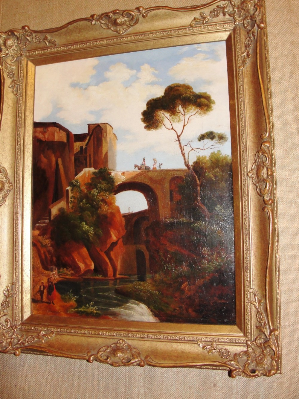 Victorian landscape oil on canvas. Circa 1870