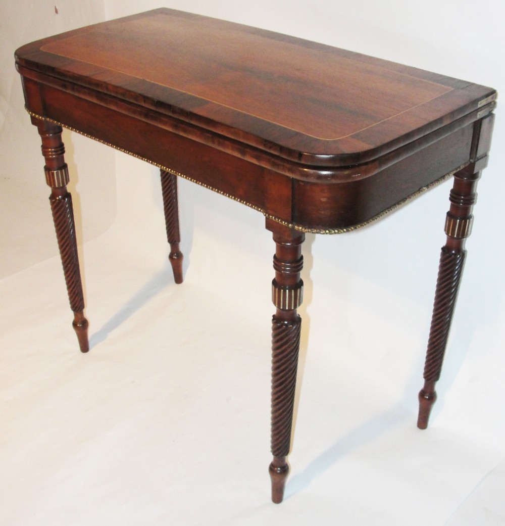 Regency rosewood card table. Circa 1815