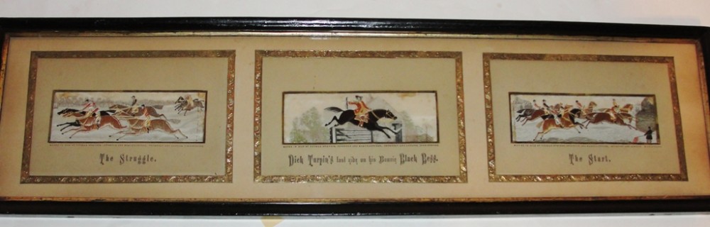 Set three framed Victorian Stevengraphs. Circa 1870