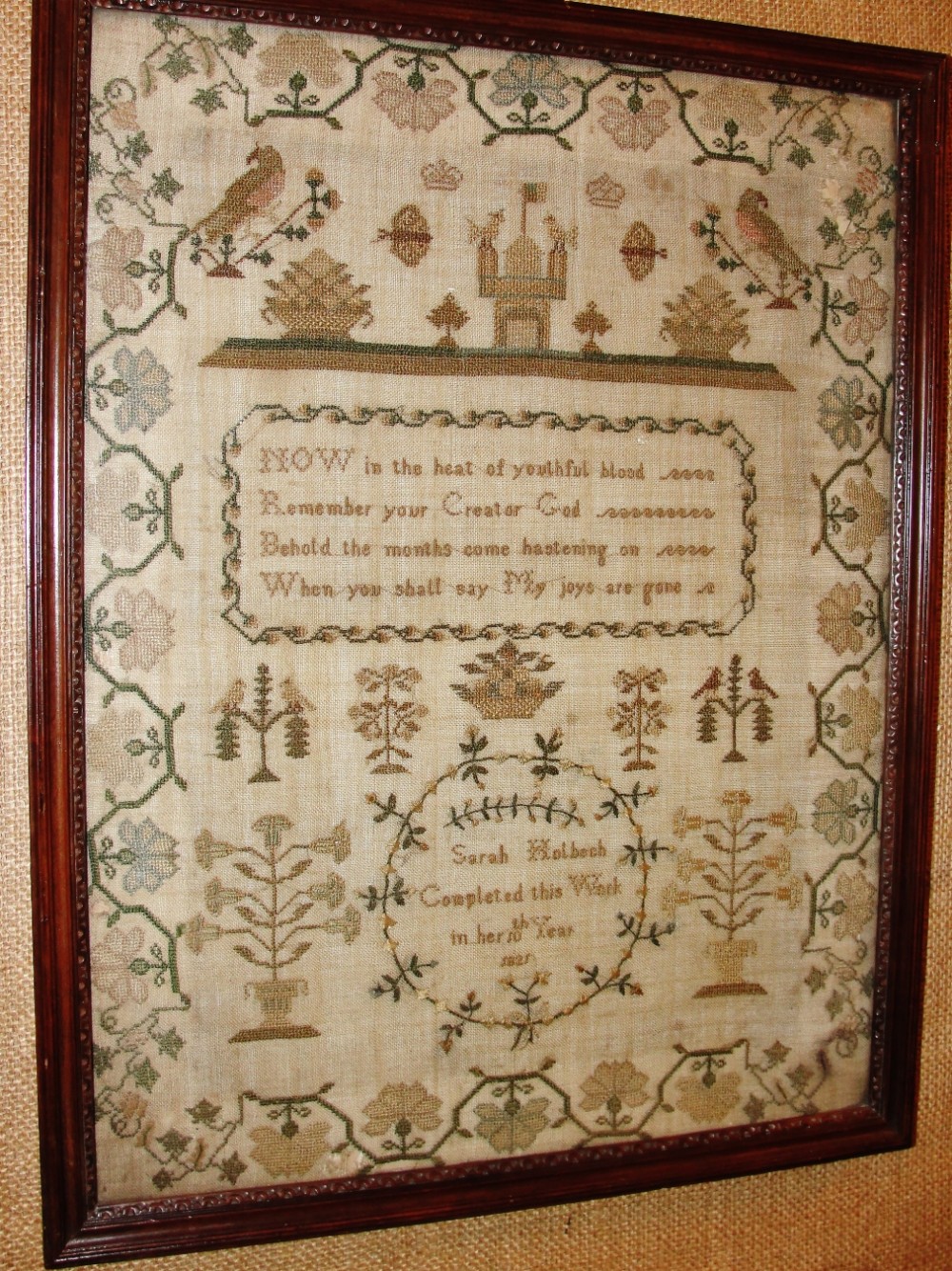 Georgian sampler. Dated 1821