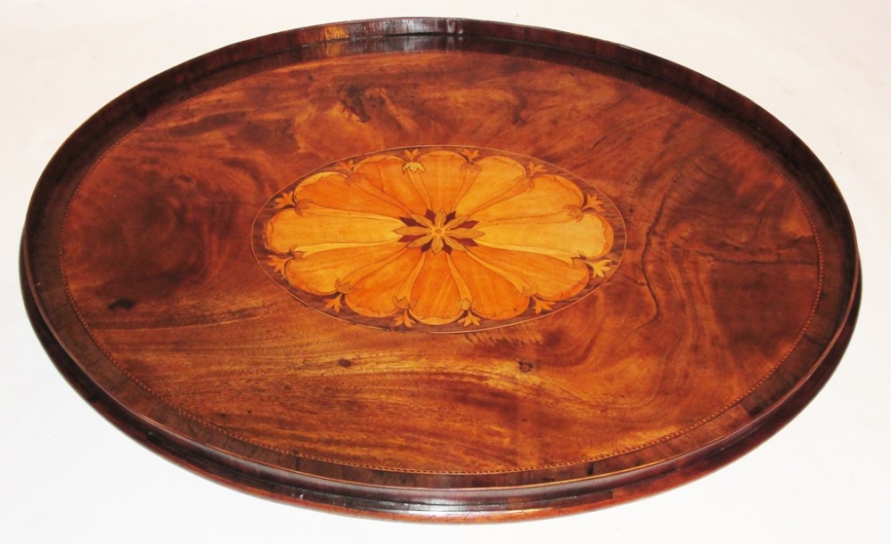 Georgian mahogany oval tray. Circa 1790