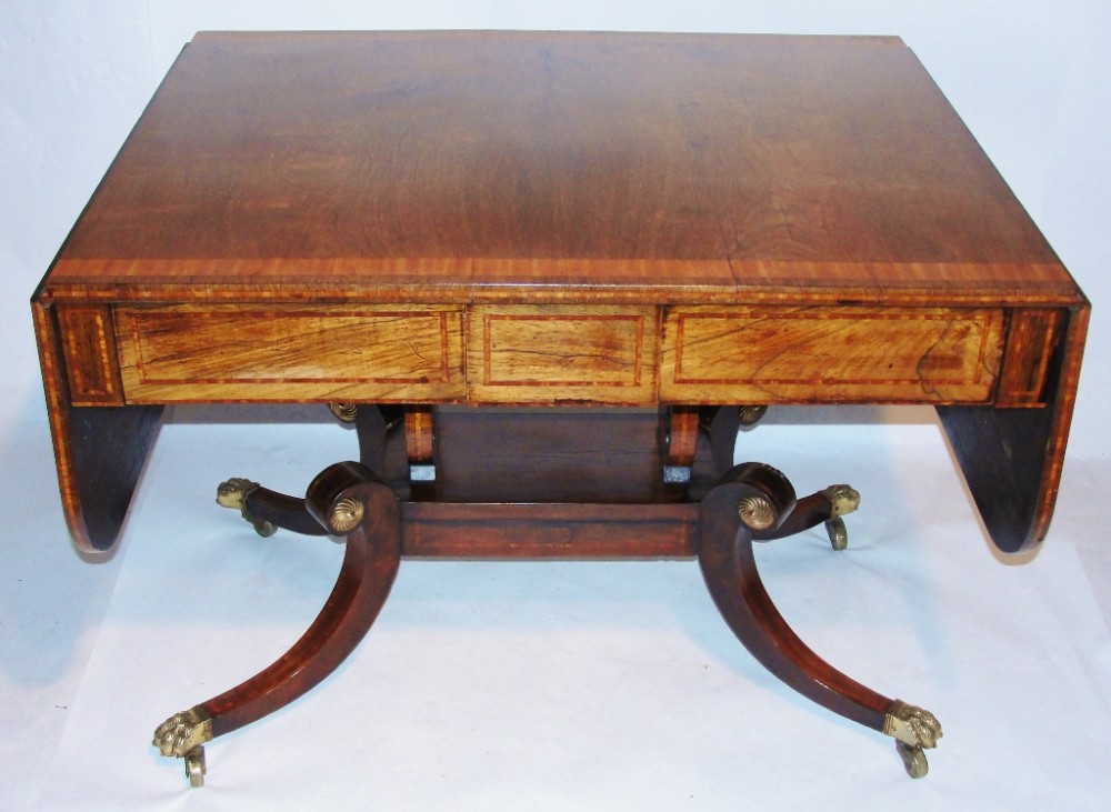 Regency rosewood sofa table. Circa 1810