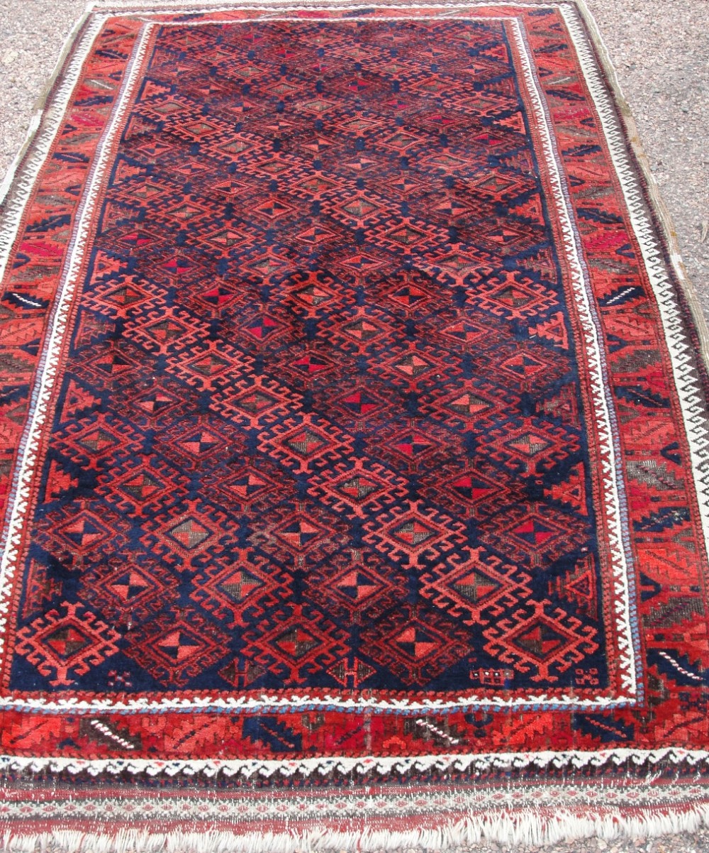 Antique Persian Balouche large rug. Circa 1890