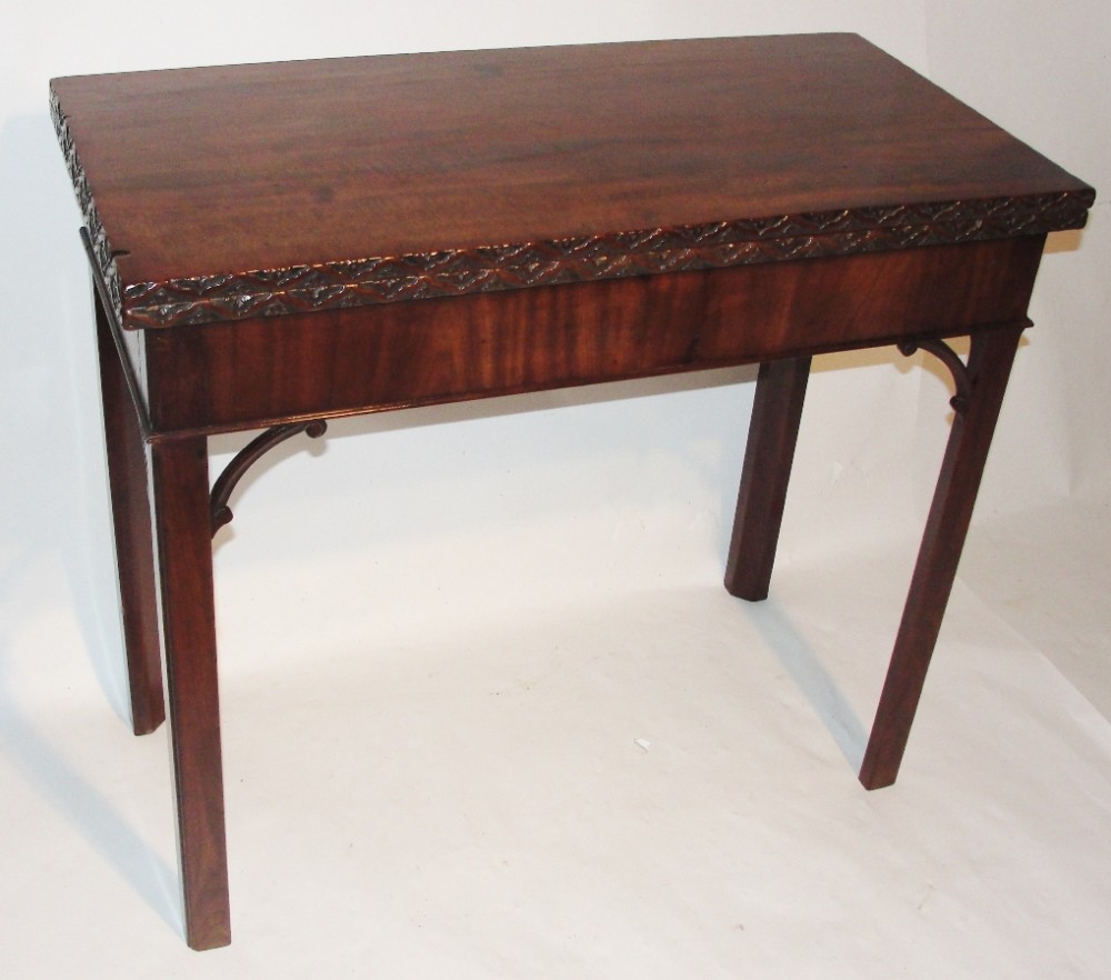 Georgian mahogany card table. Circa 1760
