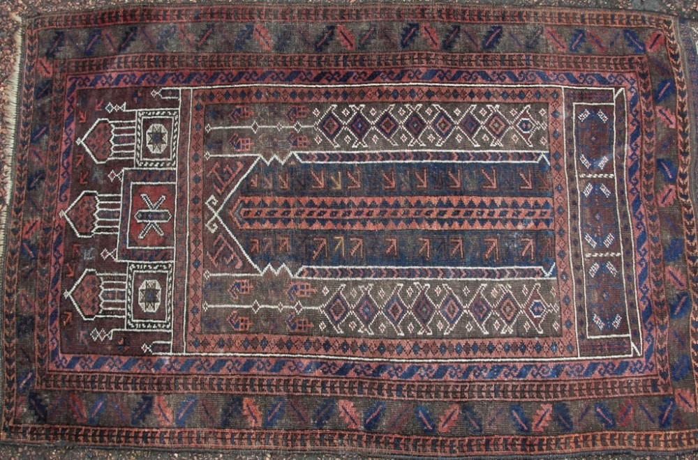 Antique Balouche prayer rug. Circa 1900
