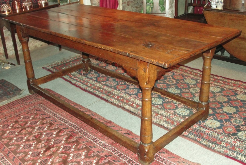George I oak refectory dining table. Circa 1720