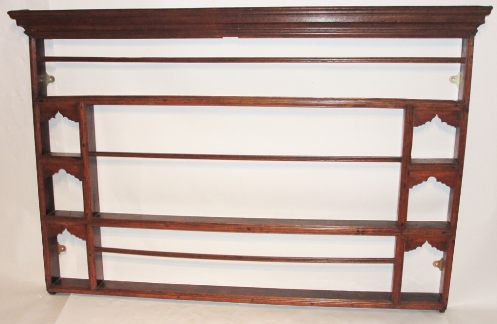 Georgian oak hanging delft rack. Circa 1760