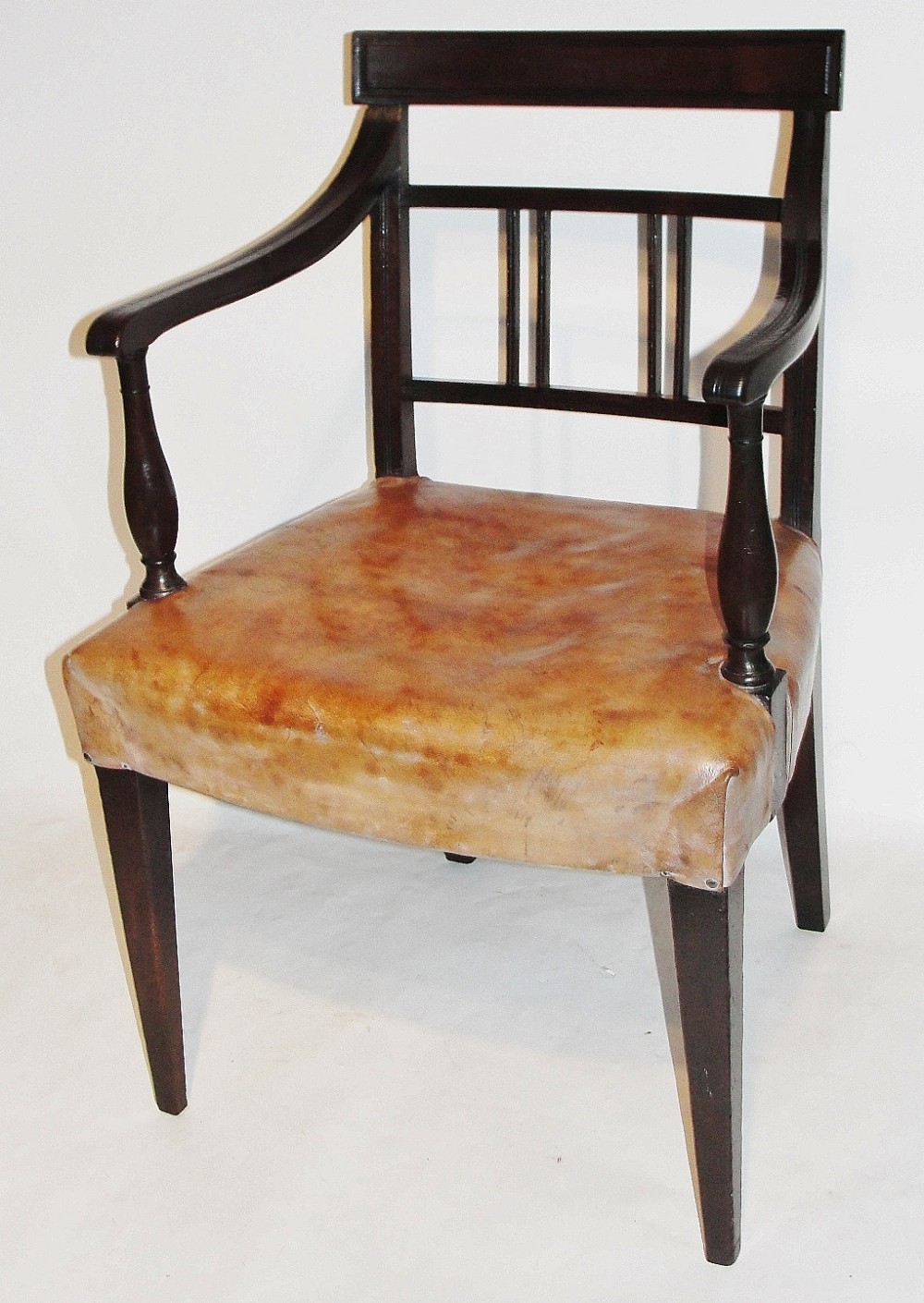 Scottish Georgian laburnum elbow chair. Circa 1795