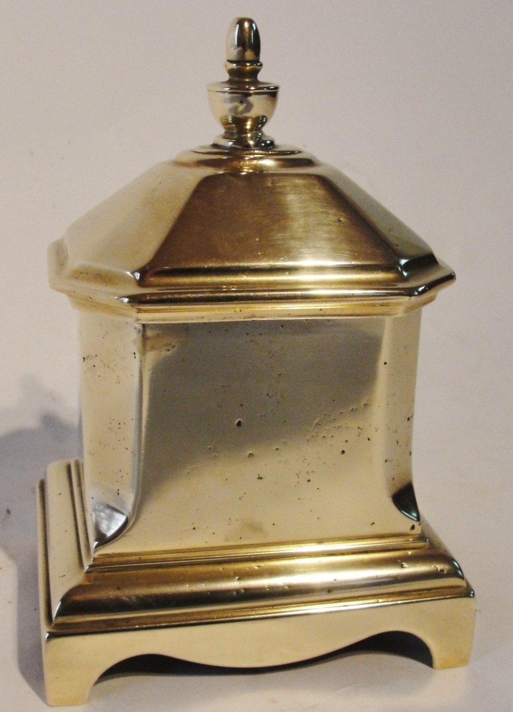 Georgian cast brass tobacco box. Circa 1760
