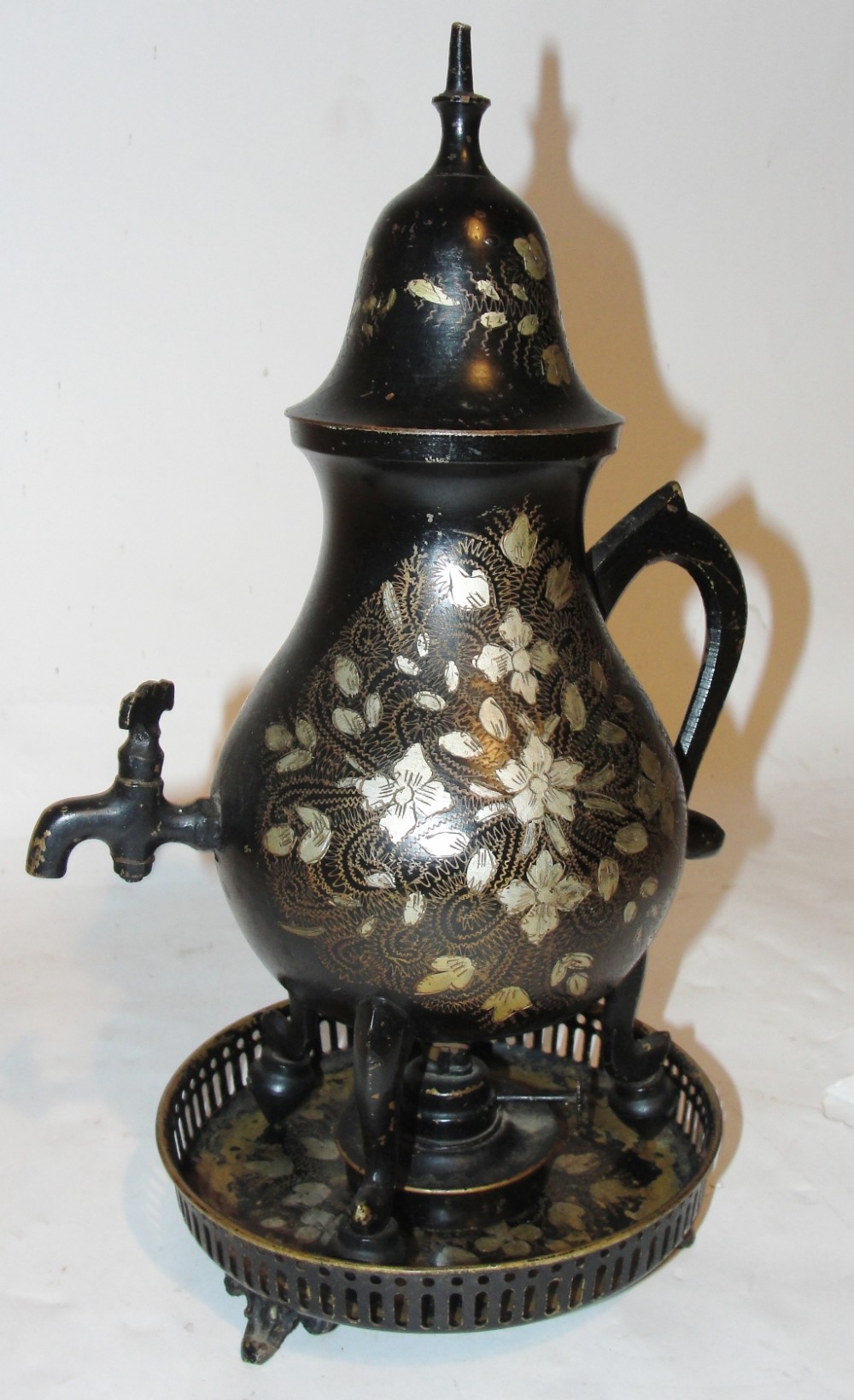 Dutch tole decorated coffee pot. Circa 1830
