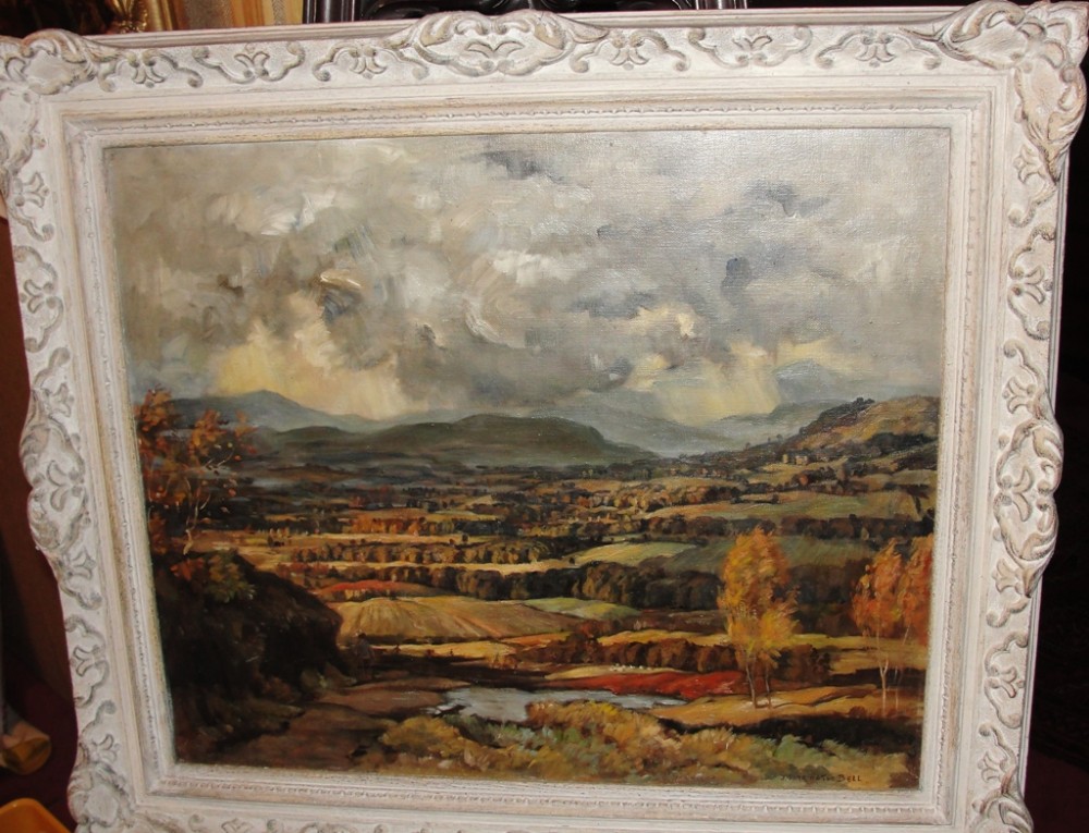 Oil 'Vale of Strathmore' by J.Torrington Bell. Circa 1945