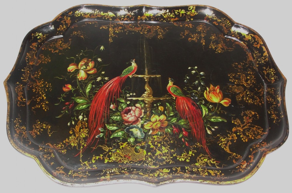 Regency papier mache tray. Jennens & Bettridge. Circa 1820
