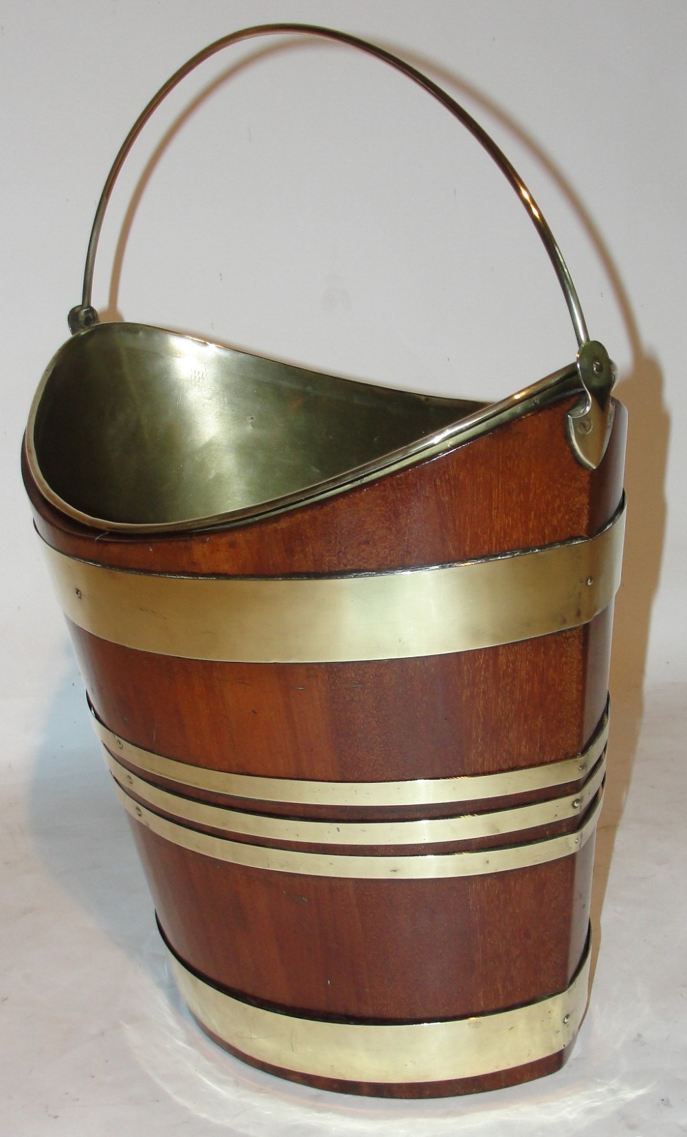Georgian mahogany and brass bound bucket. Circa 1780