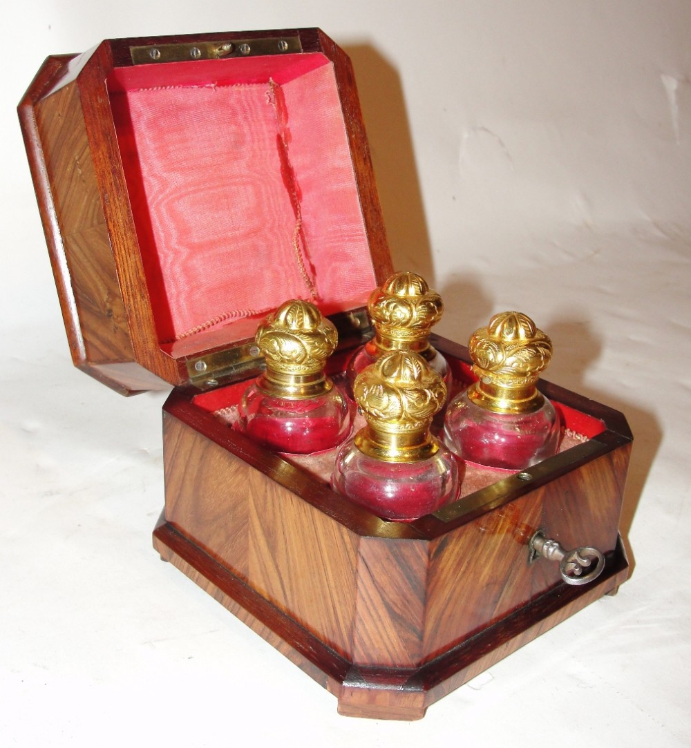 French 19th. century kingwood scent bottle box. Circa 1860