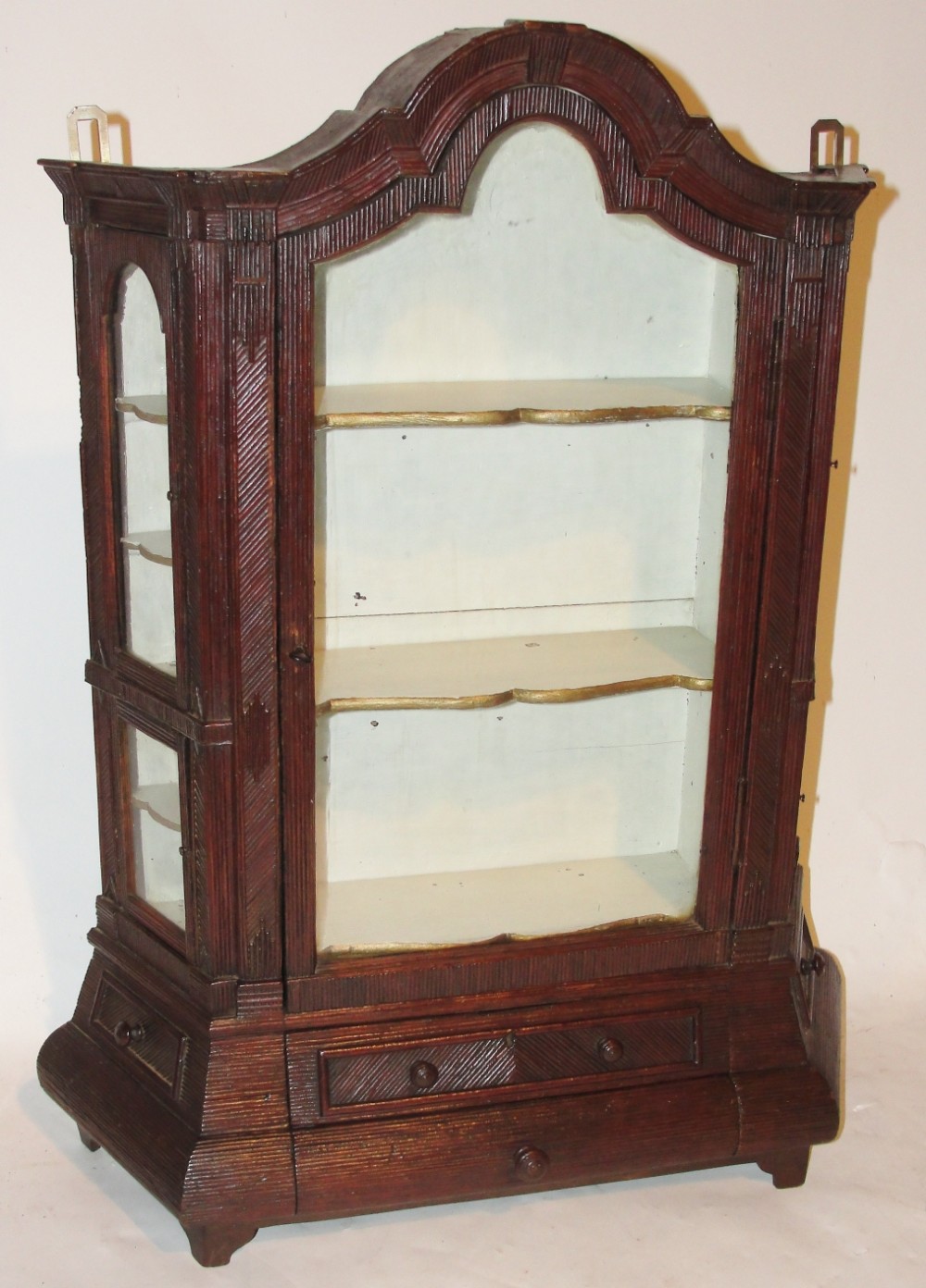 Small 18th. century Dutch mahogany hanging cabinet. Circa 1770