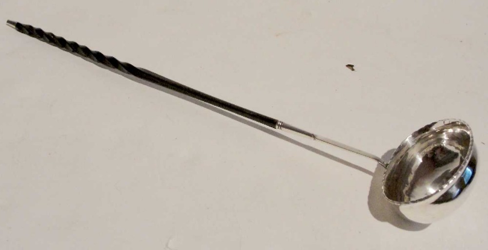 Scottish Georgian silver toddy ladle. Circa 1830