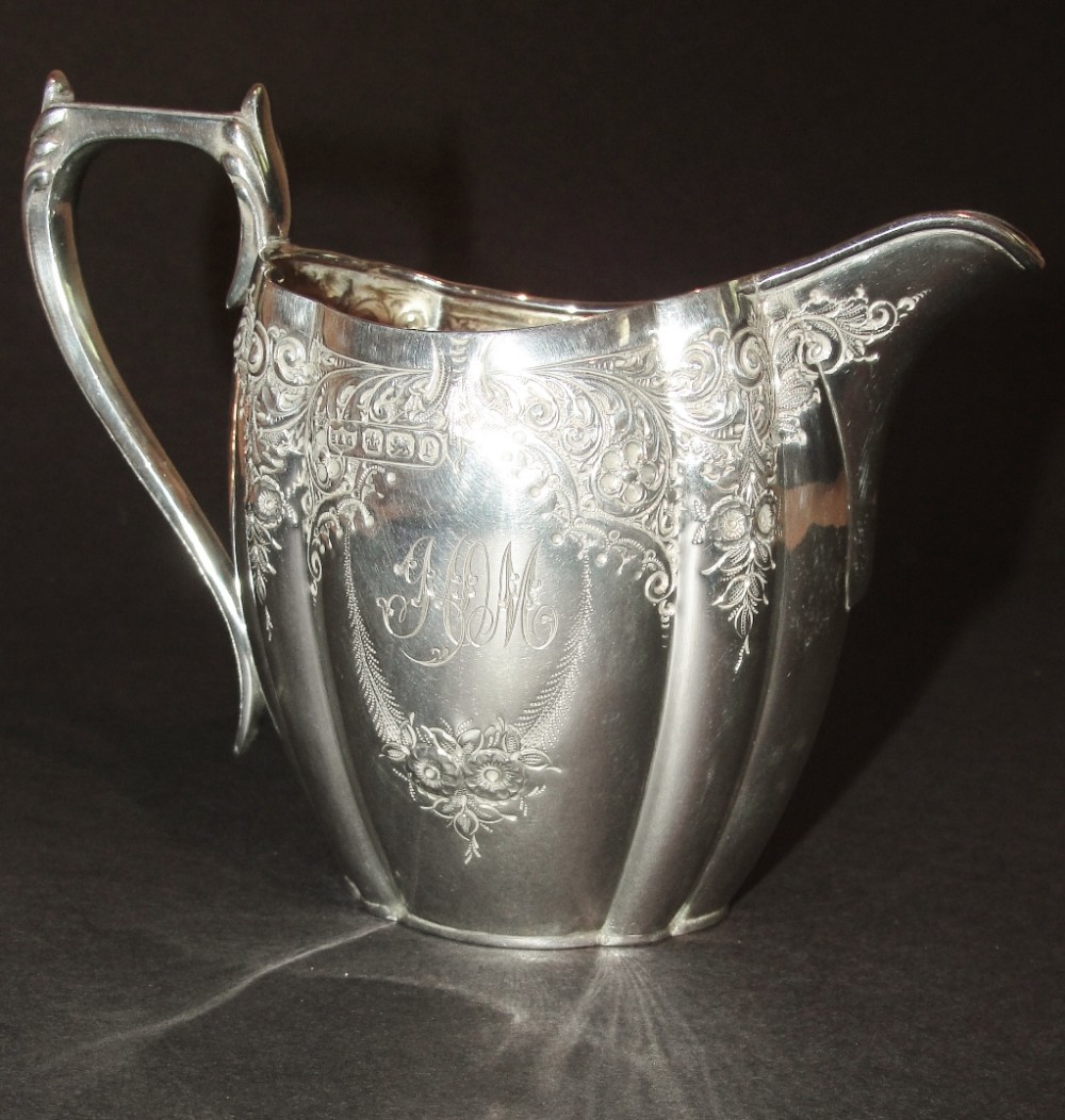 Late Victorian silver cream jug. 1897