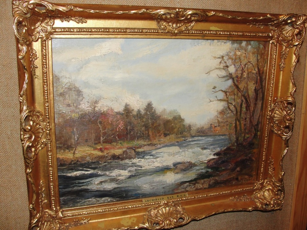 River Chon, Aberfoyle by Archibald Kay RSA. Circa 1920