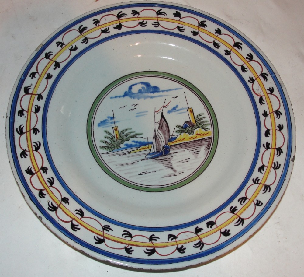 18th. century Dutch Delft plate. Circa 1770