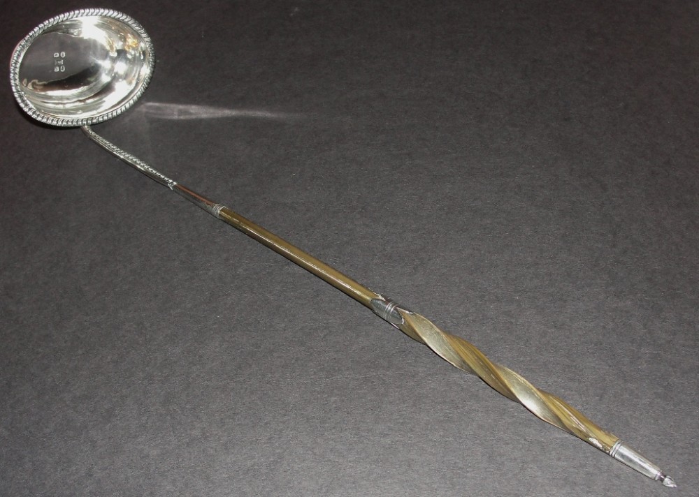 Georgian silver punch ladle.  1808