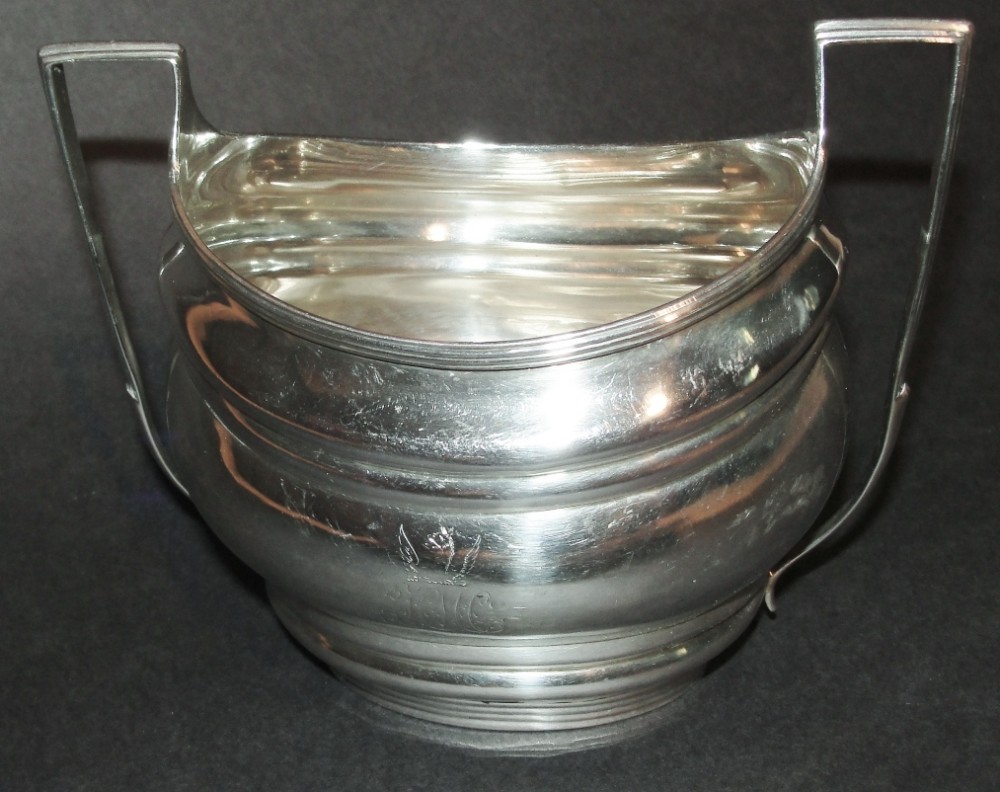 Georgian silver sugar basin. 1801