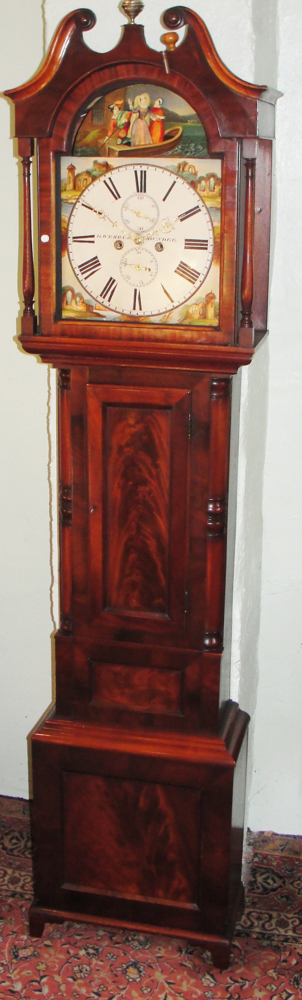 Scottish Georgian mahogany longcase clock. Circa 1830