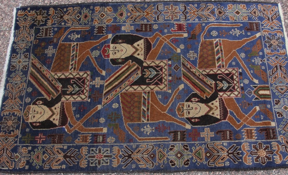 Antique Eastern Erivan rug. Unusual design. Circa 1920