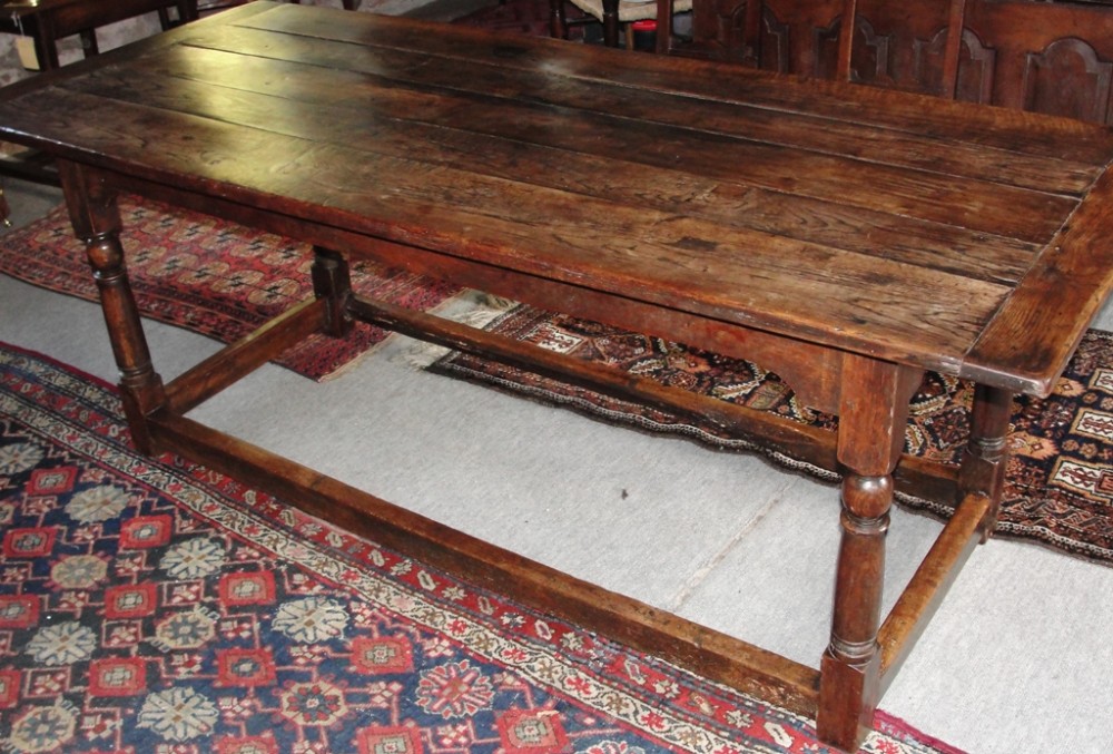 Late 17th. century oak refectory dining table. Circa 1690
