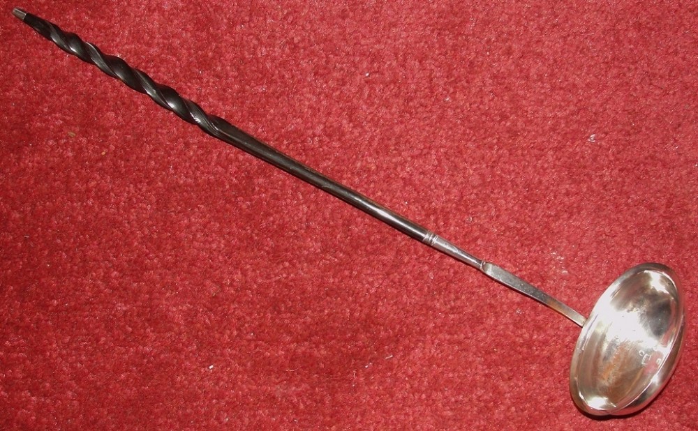 Georgian silver ladle with baleen handle. 1815