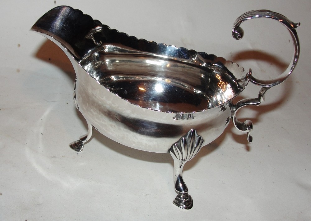 George III silver sauce boat. 1787