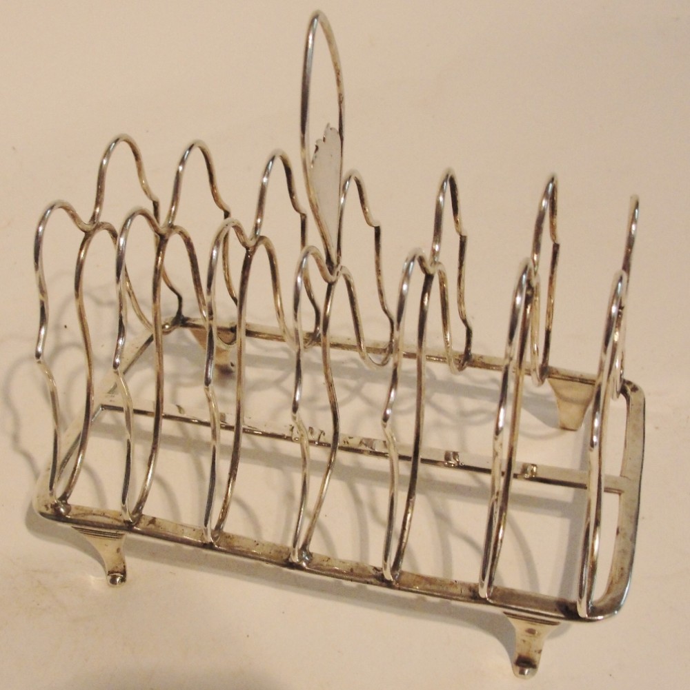Georgian silver toast rack. 1800