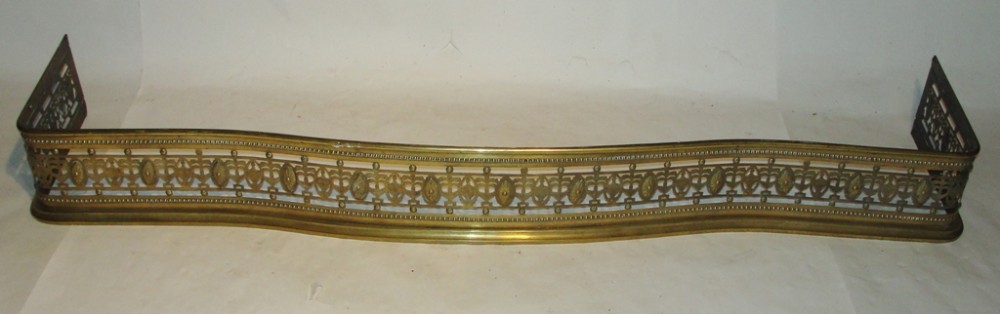 Large Georgian Irish brass kerb fender. Circa 1780