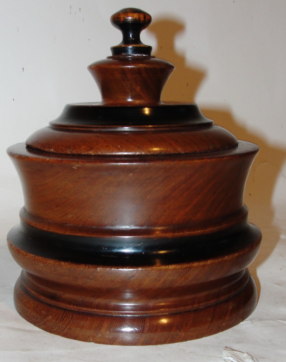 Georgian Dutch turned mahogany tobacco box. Circa 1820