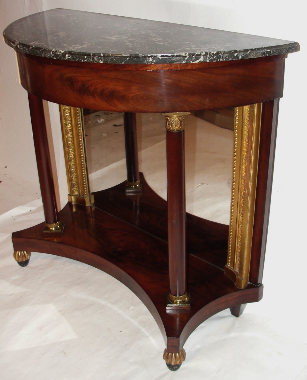 Austrian Empire mahogany console table. Circa 1815