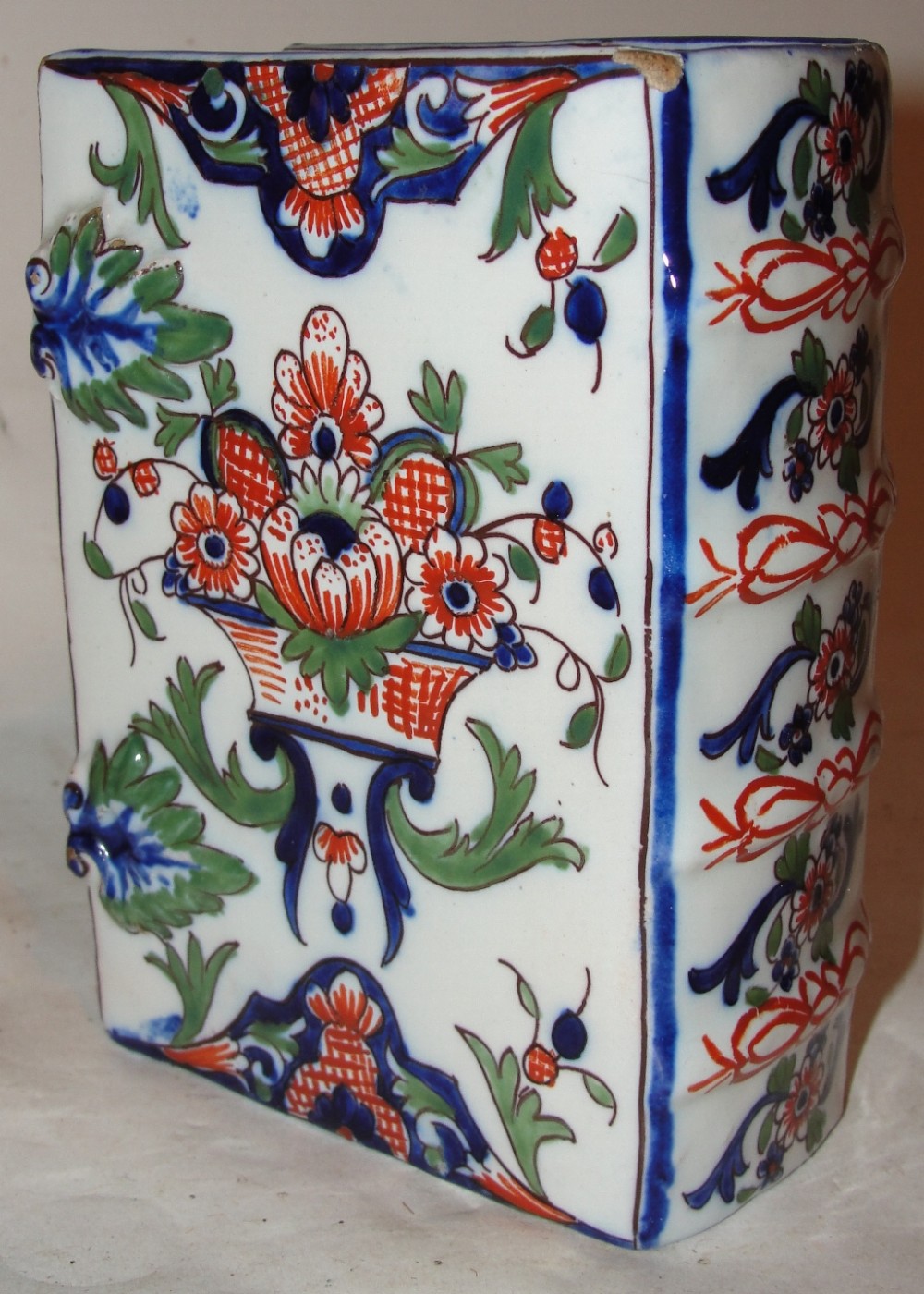 French faience pottery hand warmer. Circa 1790