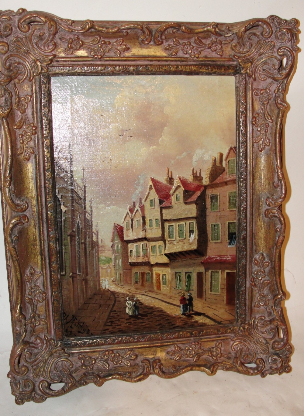 Victorian oil on canvas Castle Hill Edinburgh 1898