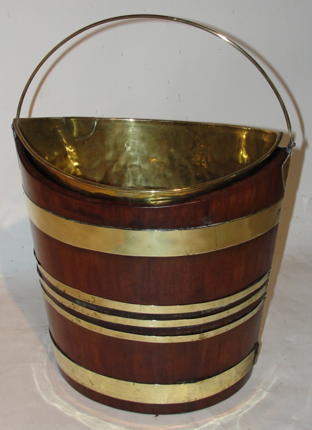 Georgian mahogany brass bound bucket. Circa 1780