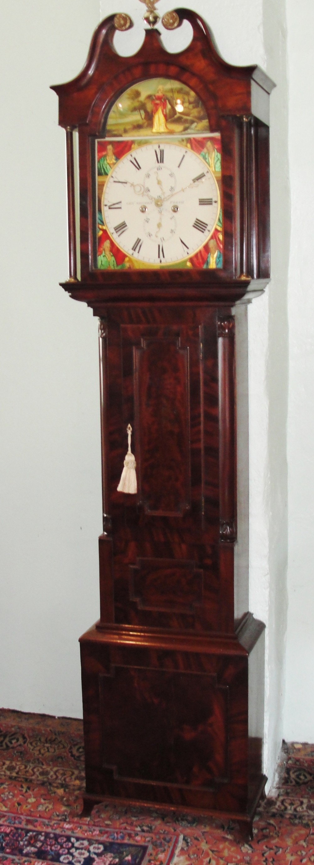 Scottish Georgian mahogany longcase clock. Circa 1830